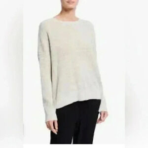 Eileen Fisher trend oversized grey organic cotton long sleeve sweater pullover M